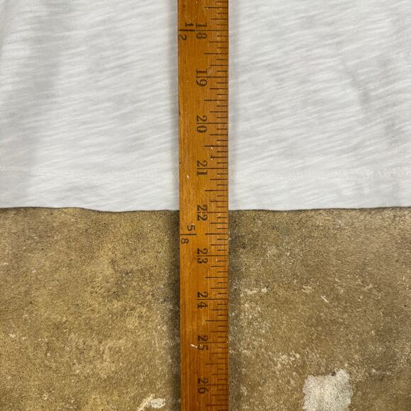 Wilt Women’s Small White Crew Crop‎ Boxy Slub Tee Lace Back Top Made in USA - Picture 10 of 10